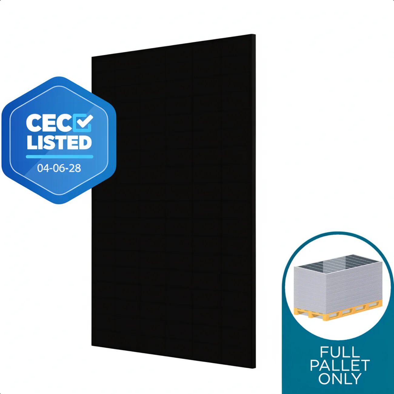 AIKO 485 Watt 108 Cell NEOSTAR 3S54 Mono-Glass 30mm All Black N-Type BC Solar Panel PALLET OF 37 - Coming Soon