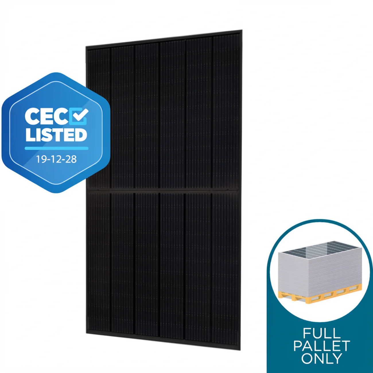 Jinko 510 Watt 204 Cell TIGER NEO III Mono-Facial Dual Glass 30mm All Black Solar Panel PALLET OF 37 - Coming Q3