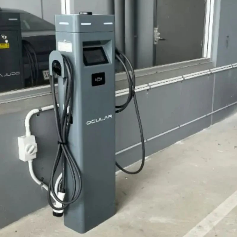 Ocular IQ Dual Port Tower V2 | 2 x 7kW | Tethered w/4.7m Type 2 Cables - Image 4