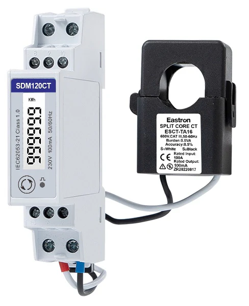 SDM120CT 100mA 1P Multifunction DIN Rail - All S6 Series [Export + Consumption]
